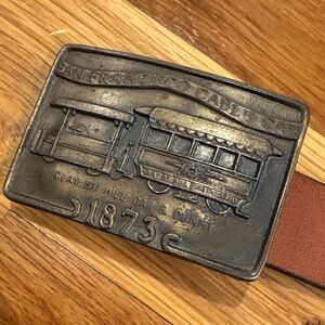 Solid Brass Vintage San Francisco Cable Car Belt Buckle